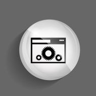 Setting Glossy Icon Vector Illustration N3