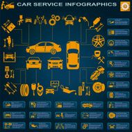 Car service repair Infographics N25