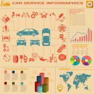 Car service repair Infographics N26