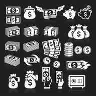 Set of money icons
