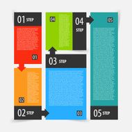 Infographics options banner steps set N3