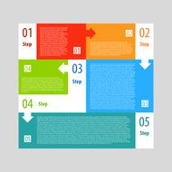 Infographics options banner steps set N4