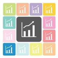 Graph Icon color set vector illustration