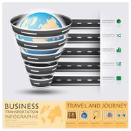 Global Road And Street For Travel Journey Business Infographic N2