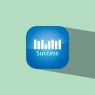 bar graph button icon flat vector illustration eps10