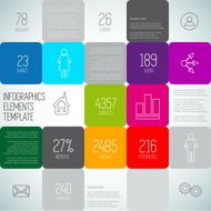 Infographic squares background design illustration N2