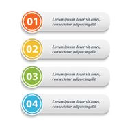 Vector realistiÑÂ Web buttons with numbers isolated on a white
