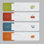 Infographic Design number banners template graphic or website layout N23