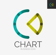 Minimal line design icon chart graph icon N4
