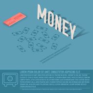 money business vector background concept illustration design