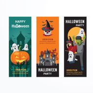 Halloween Day Party Banner Template Design