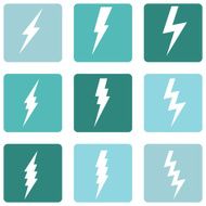 Vector Set of Thunder Lighting Icons N2