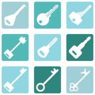 Vector Set of Keys Icons N13