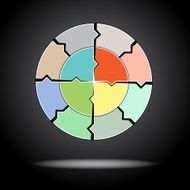 Diagram infographic for business project workflow N25