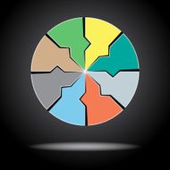 Diagram infographic for business project workflow N33