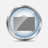 Bag Glossy Icon Vector Illustration N3