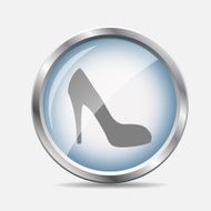Shoes Glossy Icon Vector Illustration N4