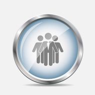 Social Network Glossy Icon Vector Illustration N6