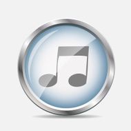 Music Glossy Icon Vector Illustration N4