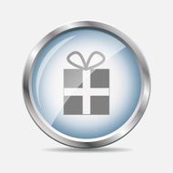 Gift Glossy Icon Vector Illustration N2