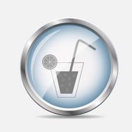 Drink Glossy Icon Vector Illustration N3