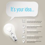 Idea concept - info graphics paper icons