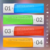 Glossy frames - infographics template N2