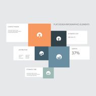 Flat design icons set infographics for business presentations