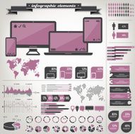 IT technology infographics set N6