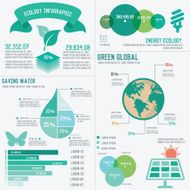 Ecology info graphic on white background clean vector N2