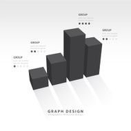3D grap illustration Infographic black style
