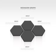 vector abstract 3d hexagonal paper infographic elements black st