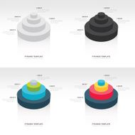 Cylinder infographic template set