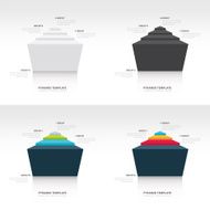 pyramid infographic template design set