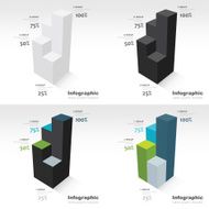 3d infographic template side view sets