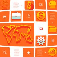 business flat infographic N49