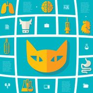 veterinary flat infographic N24