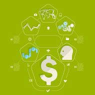 business flat infographic N54