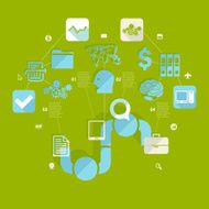 business flat infographic N56