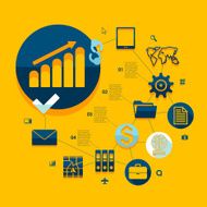 business flat infographic N57