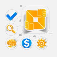 business sticker infographic N62