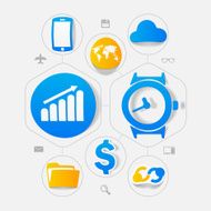 business sticker infographic N65