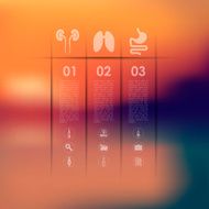 medical infographic with unfocused background N40