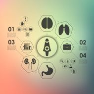 medical infographic with unfocused background N41