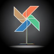 Diagram infographic origami mill for business project workflow N3