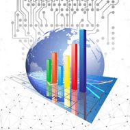 Progressive Bar chart Abstract vector illustration N3