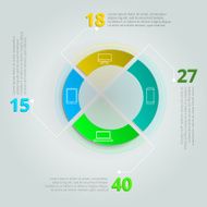 Comparative vector infographics for IT sphere