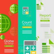 Set of flat design universal business concepts