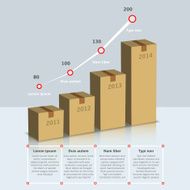 Carton box growth infographic