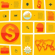 business flat infographic N64
